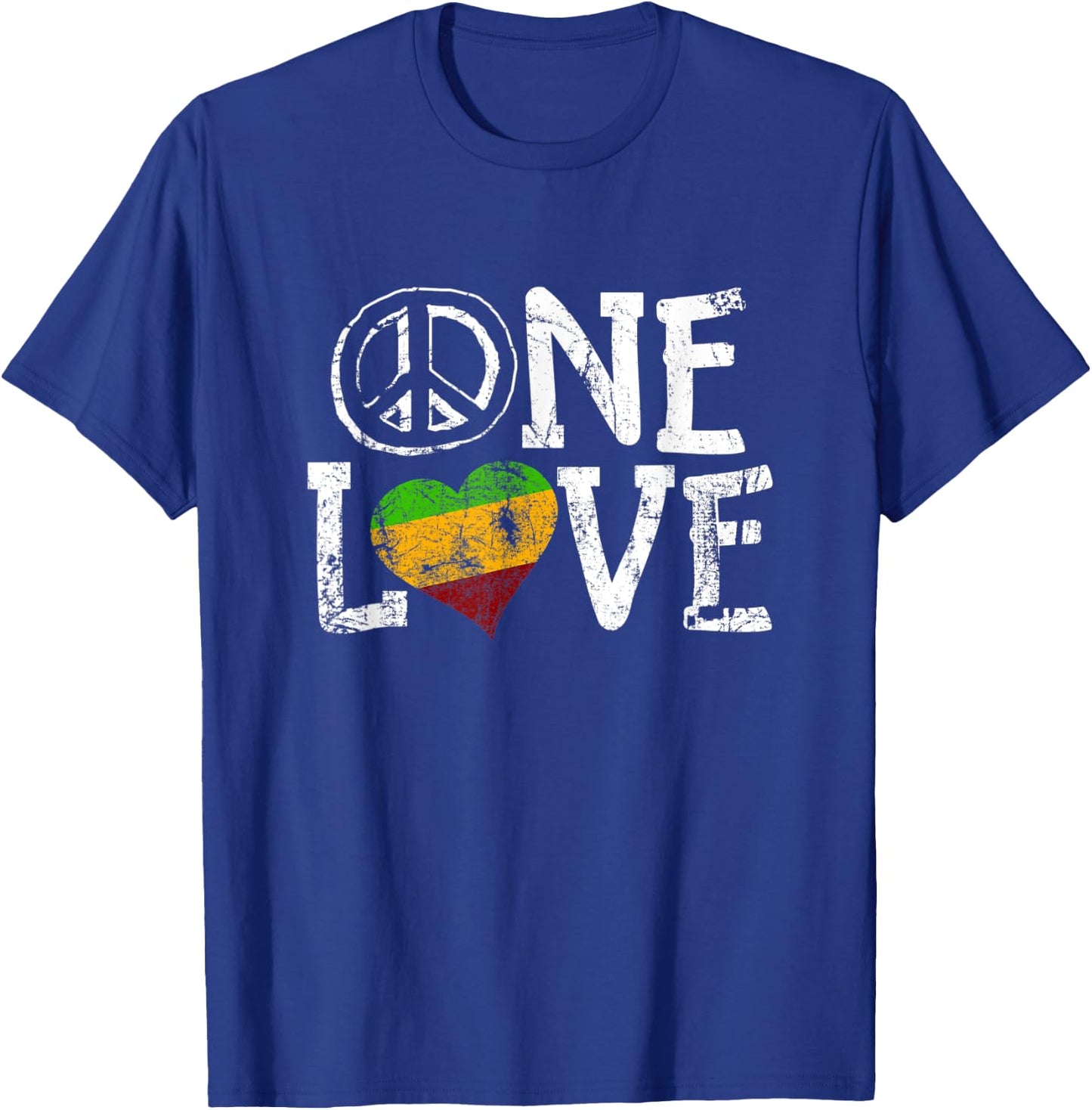 One Love Rastafari Shirt Africa Retro Vintage T-Shirt - T-Shirt | Royal