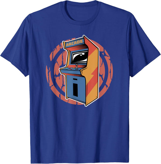 Arcade Video Game Machine | 80s Retro Gaming Shirt T-Shirt - T-Shirt | Royal