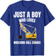 Just A Boy Who Loves Wrecking Ball Cranes Construction T-Shirt - T-Shirt | Royal