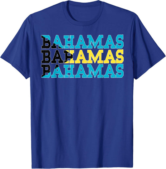 BAHAMAS | Bahamian Flag Sports Lovers T-Shirt - T-Shirt | Royal