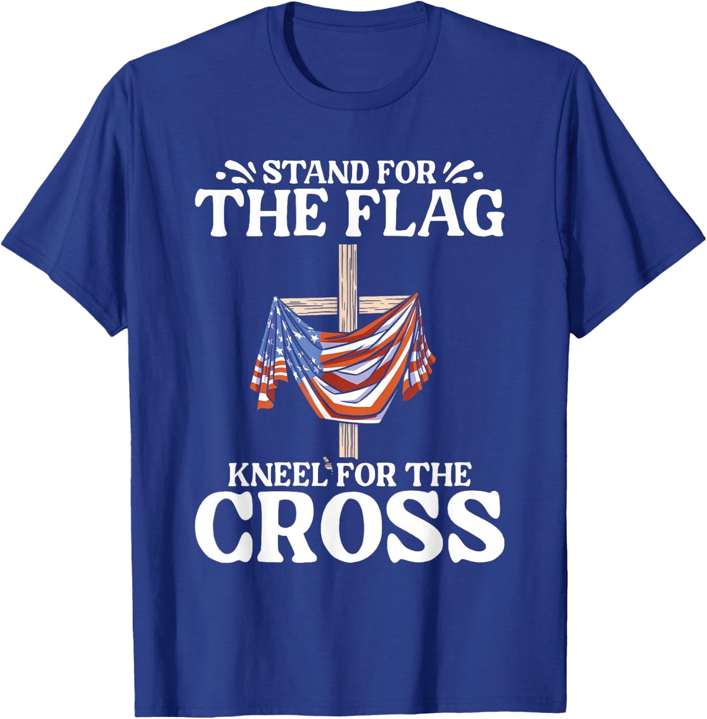 USA Flag Religious Quote 4th of July for Christian Faith T-Shirt - T-Shirt | Royal