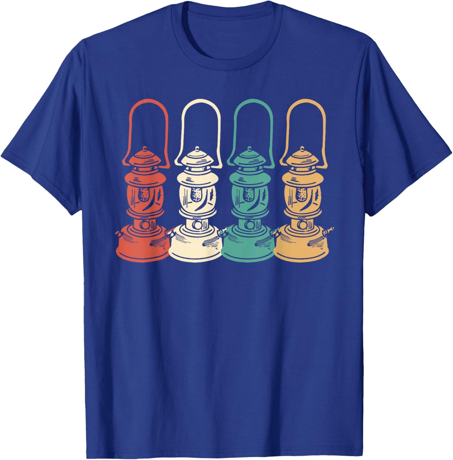 Vintage Camping Light Retro Camp Lantern T-Shirt - T-Shirt | Royal
