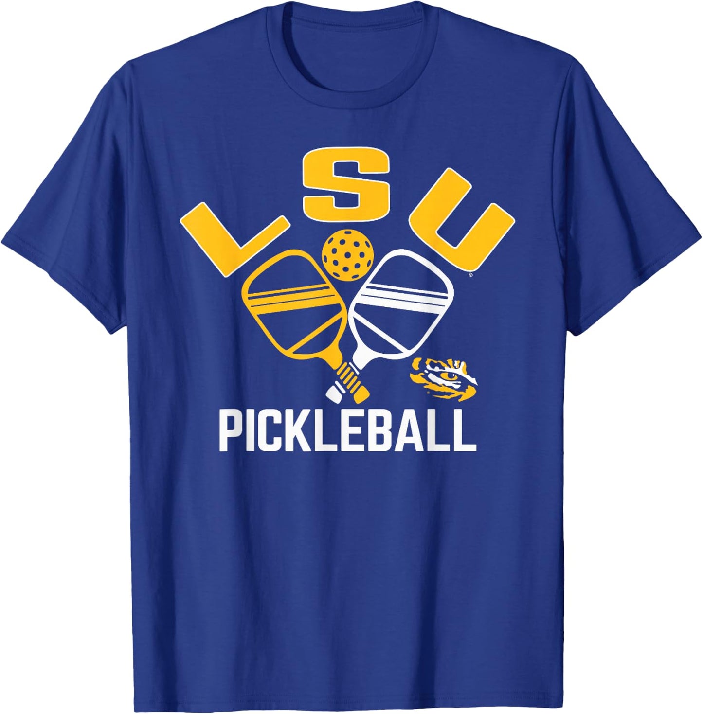LSU Tigers Pickleball Purple Officially Licensed T-Shirt - T-Shirt | Royal