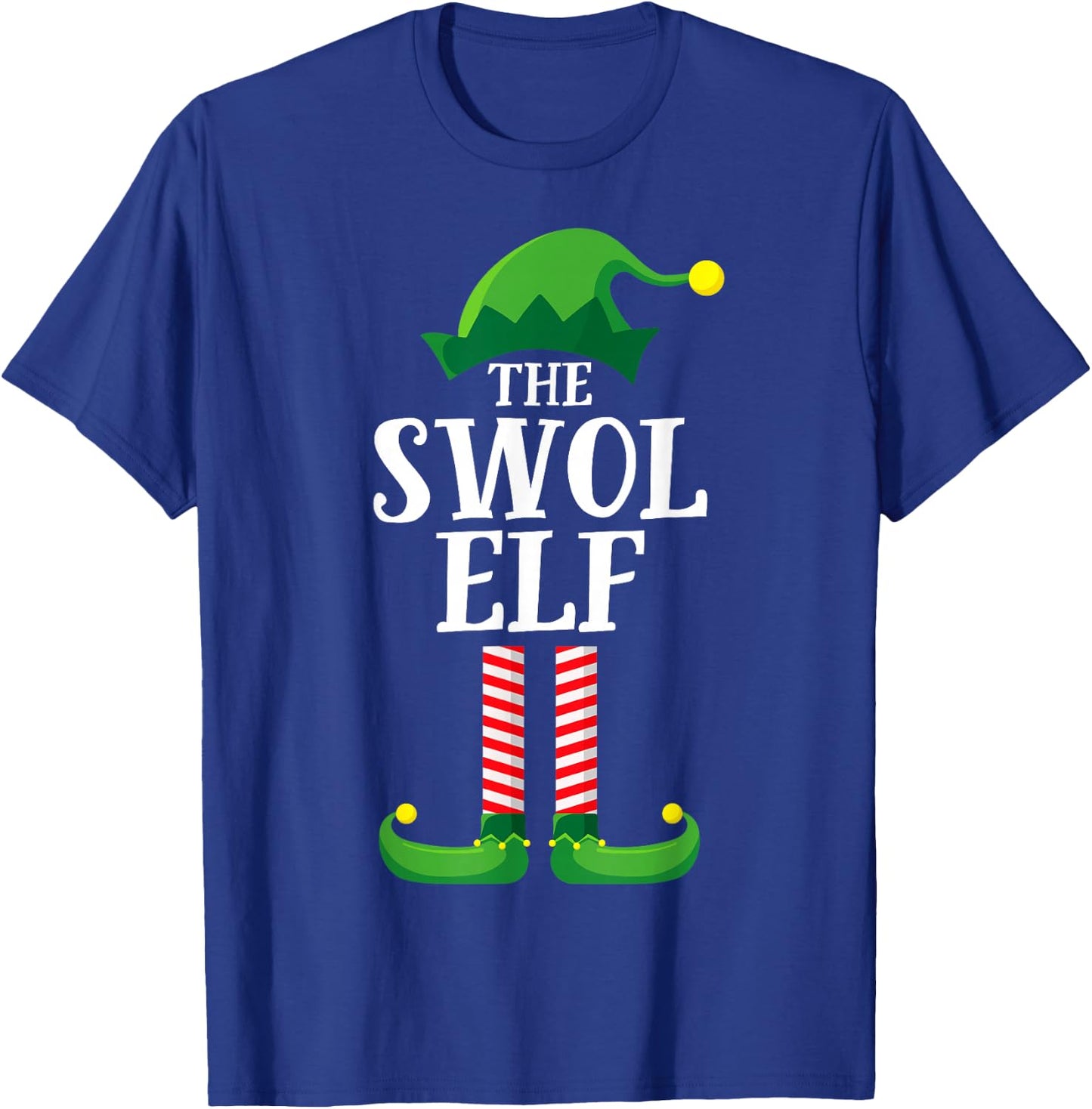 Swol Elf Matching Family Group Christmas Party Pyjamas T-Shirt - T-Shirt | Royal