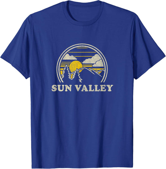 Sun Valley Idaho ID T Shirt Vintage Hiking Mountains T-Shirt - T-Shirt | Royal