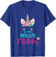 Kids Unicorn 7th Birthday Party Shirt Girl 7 Years Old T-Shirt - T-Shirt | Royal