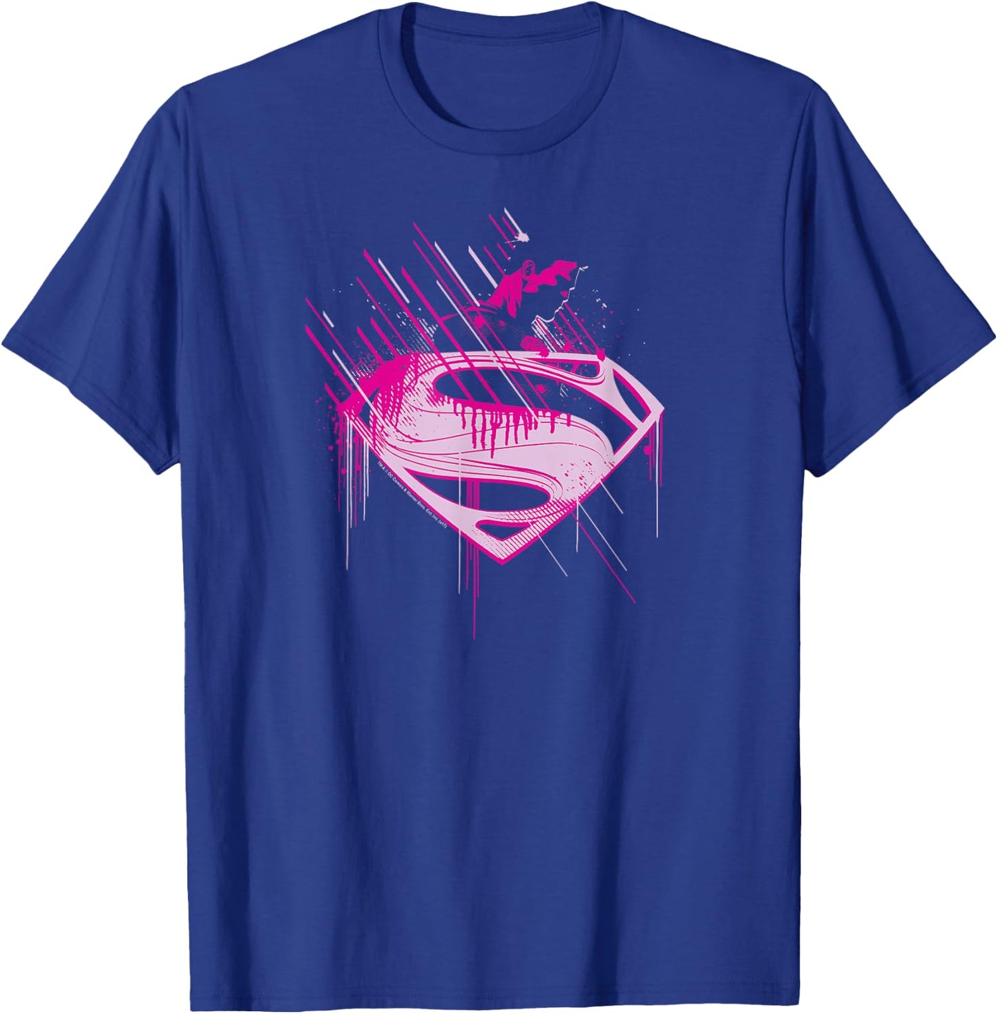 Superman Man of Steel Pink Splatter T-Shirt - T-Shirt | Royal