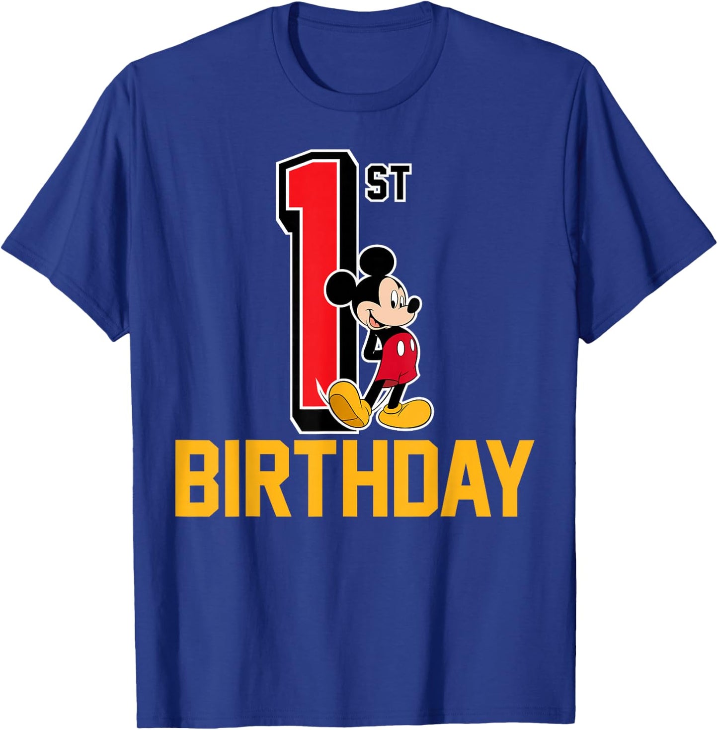 Disney - Mickey Mouse My 1st Birthday T-Shirt - T-Shirt | Royal