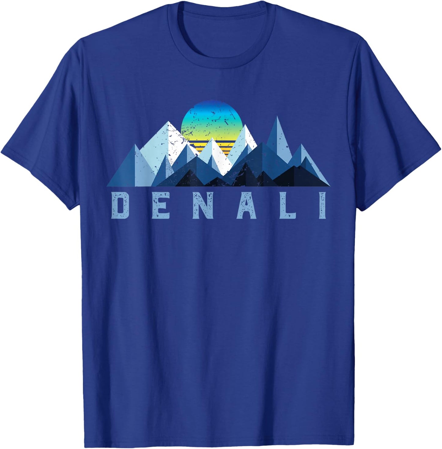 Vintage Denali Retro National Park Geometric T-Shirt - T-Shirt | Royal