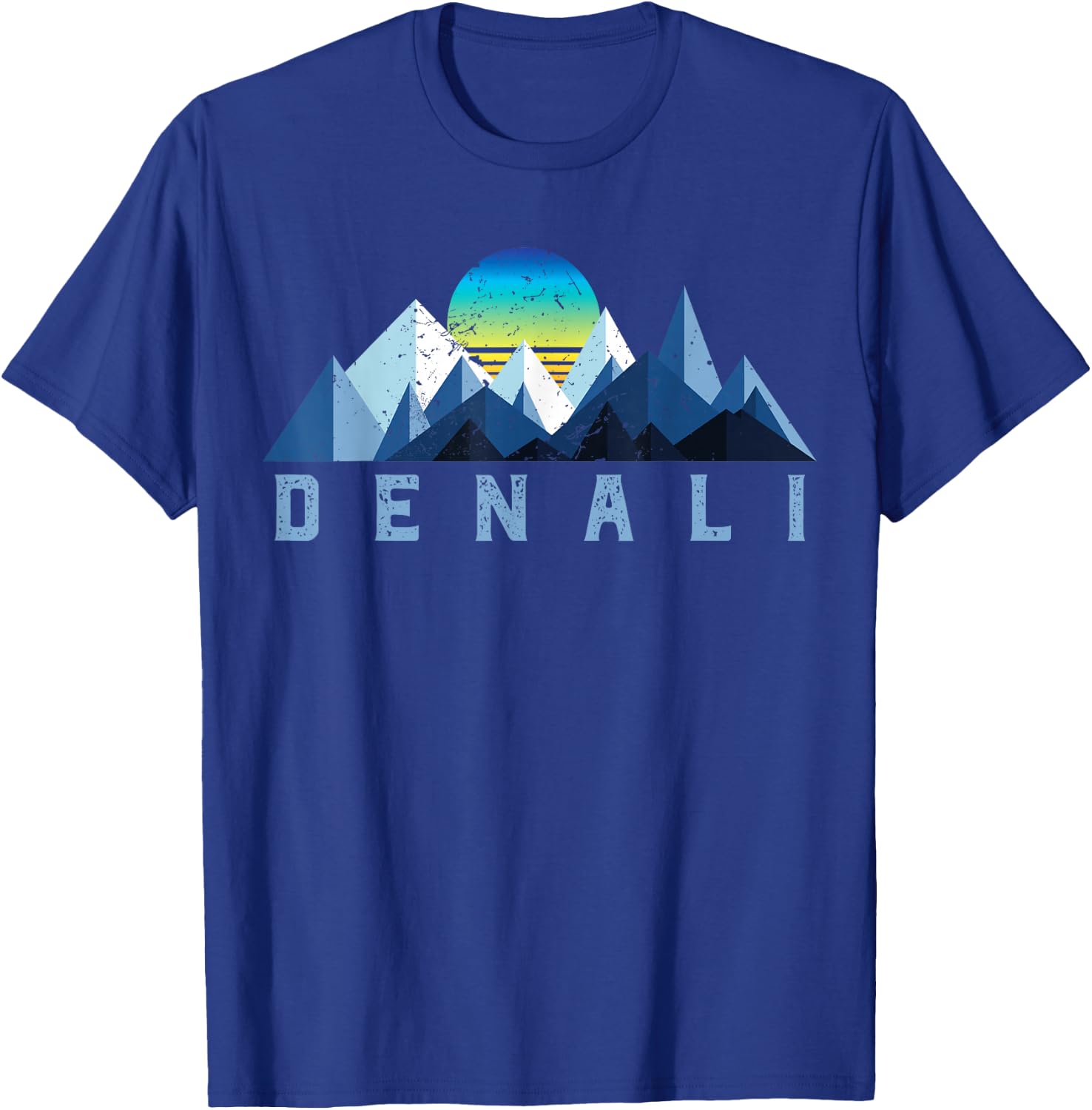 Vintage Denali Retro National Park Geometric T-Shirt - T-Shirt | Royal