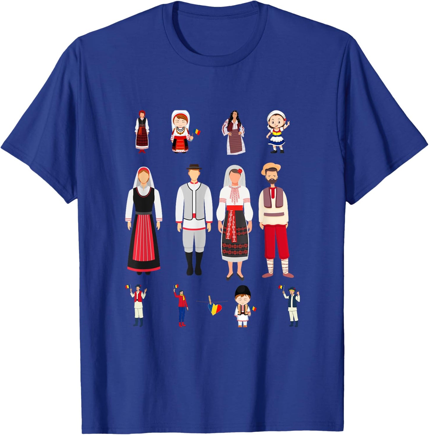 Traditional Romanian Family and Woman T-Shirt - T-Shirt | Royal