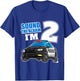Kids Police Car 2nd Birthday Boy 2 Cop Policeman Officer Two T-Shirt - T-Shirt | Royal