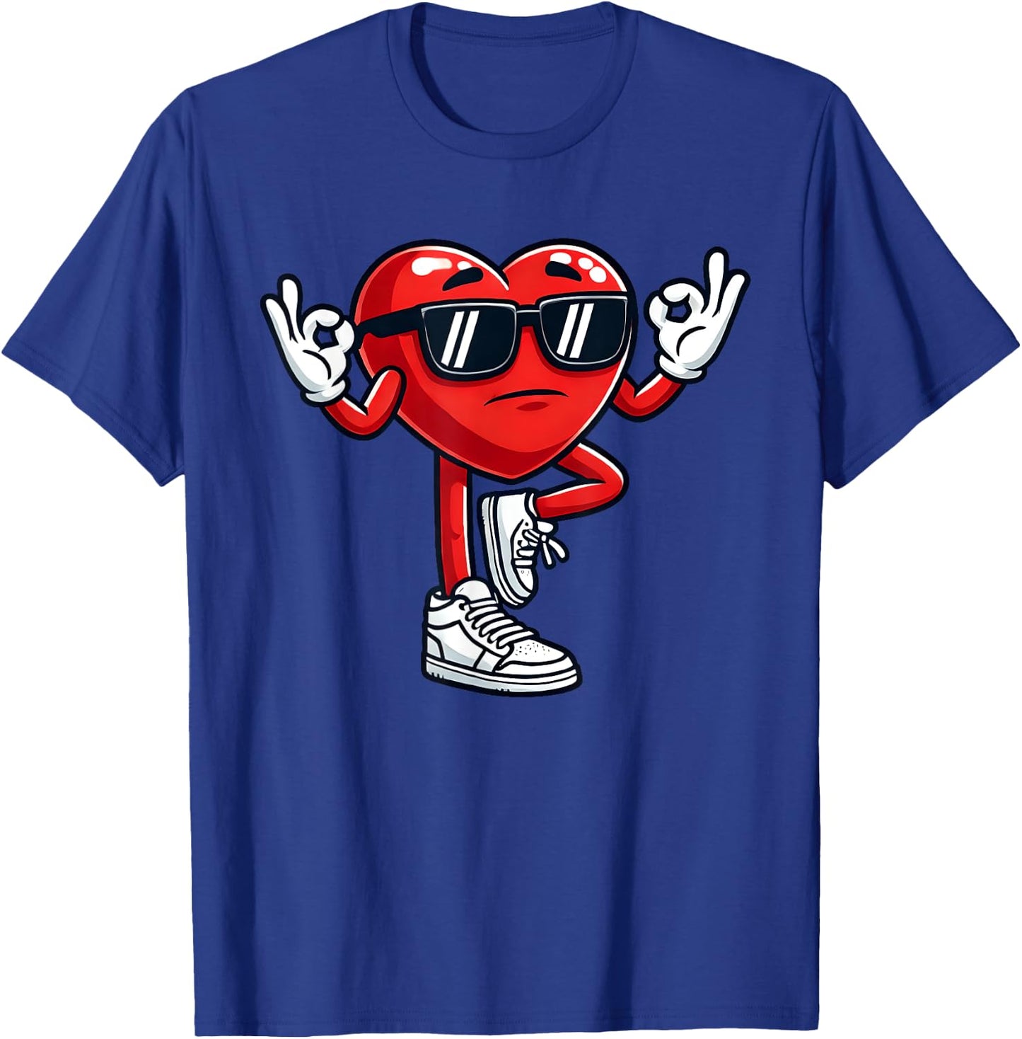 Red Heart Yoga Pose Funny Valentine's Day Family Matching T-Shirt - T-Shirt | Royal