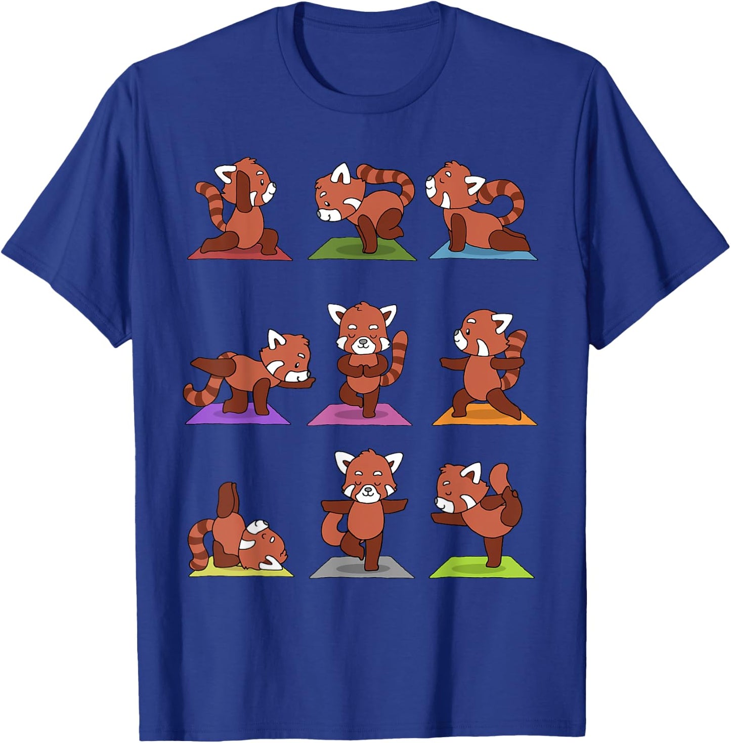 Red Panda Yoga Funny Red Pandas In Yoga Poses T-Shirt - T-Shirt | Royal
