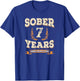 Clean and Sober Anniversary Gifts 7 Years Sobriety Shirt T-Shirt - T-Shirt | Royal