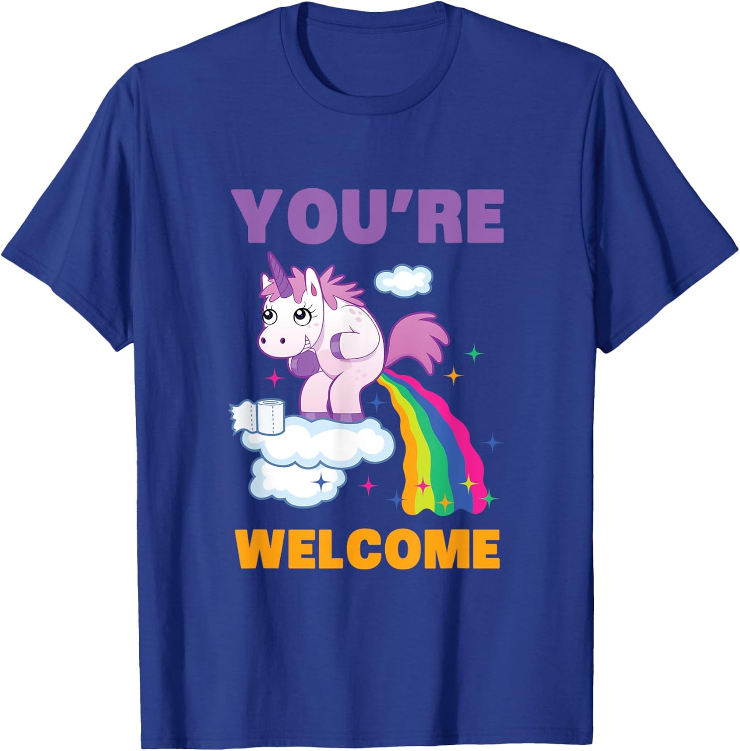 Fun Unicorn Rainbow Fart Poop Where Rainbows From Joke Gift T-Shirt - T-Shirt | Royal