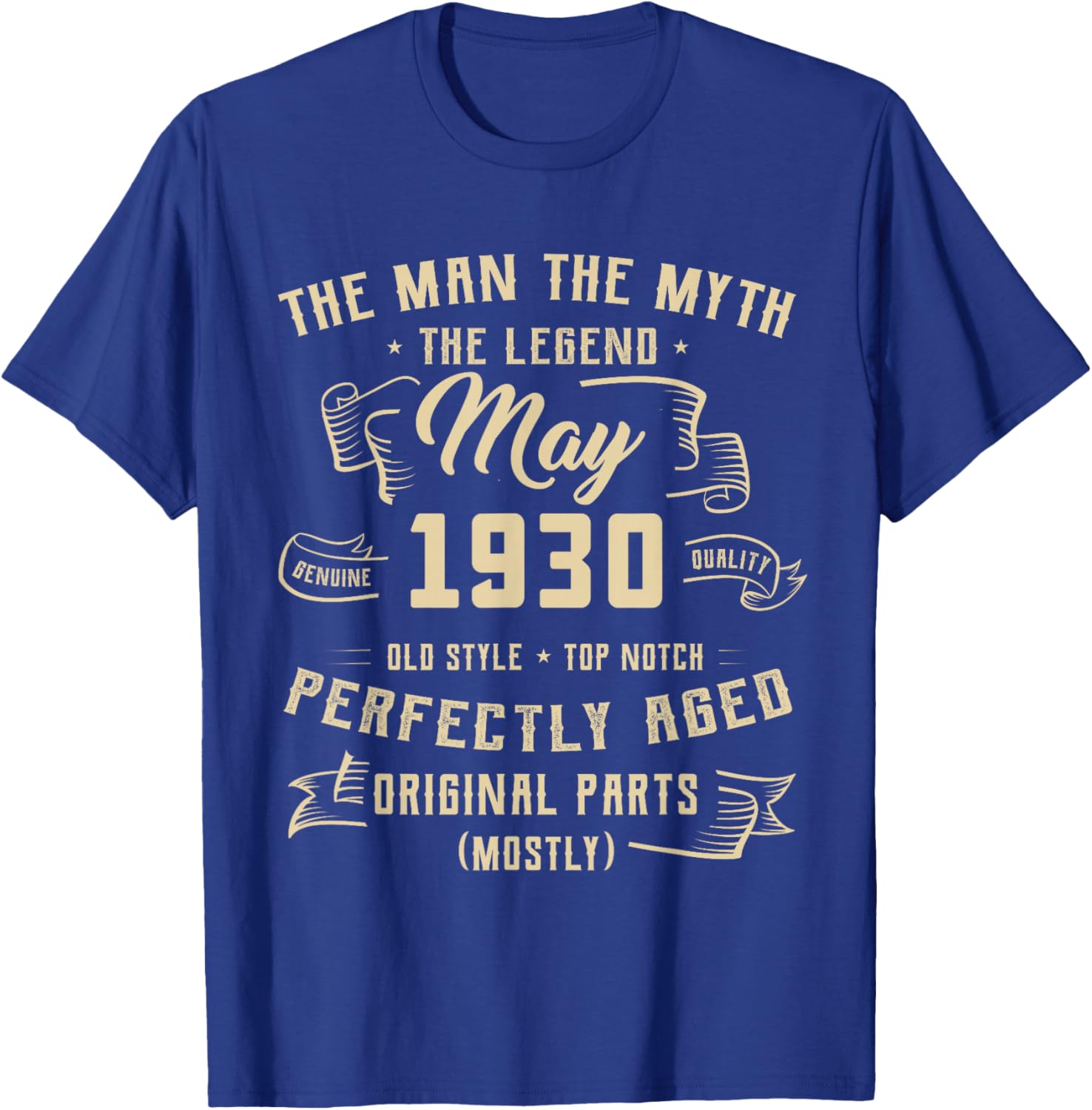 Man Myth Legend May 1930 96th Birthday 96 Yrs Old T-Shirt - T-Shirt | Royal