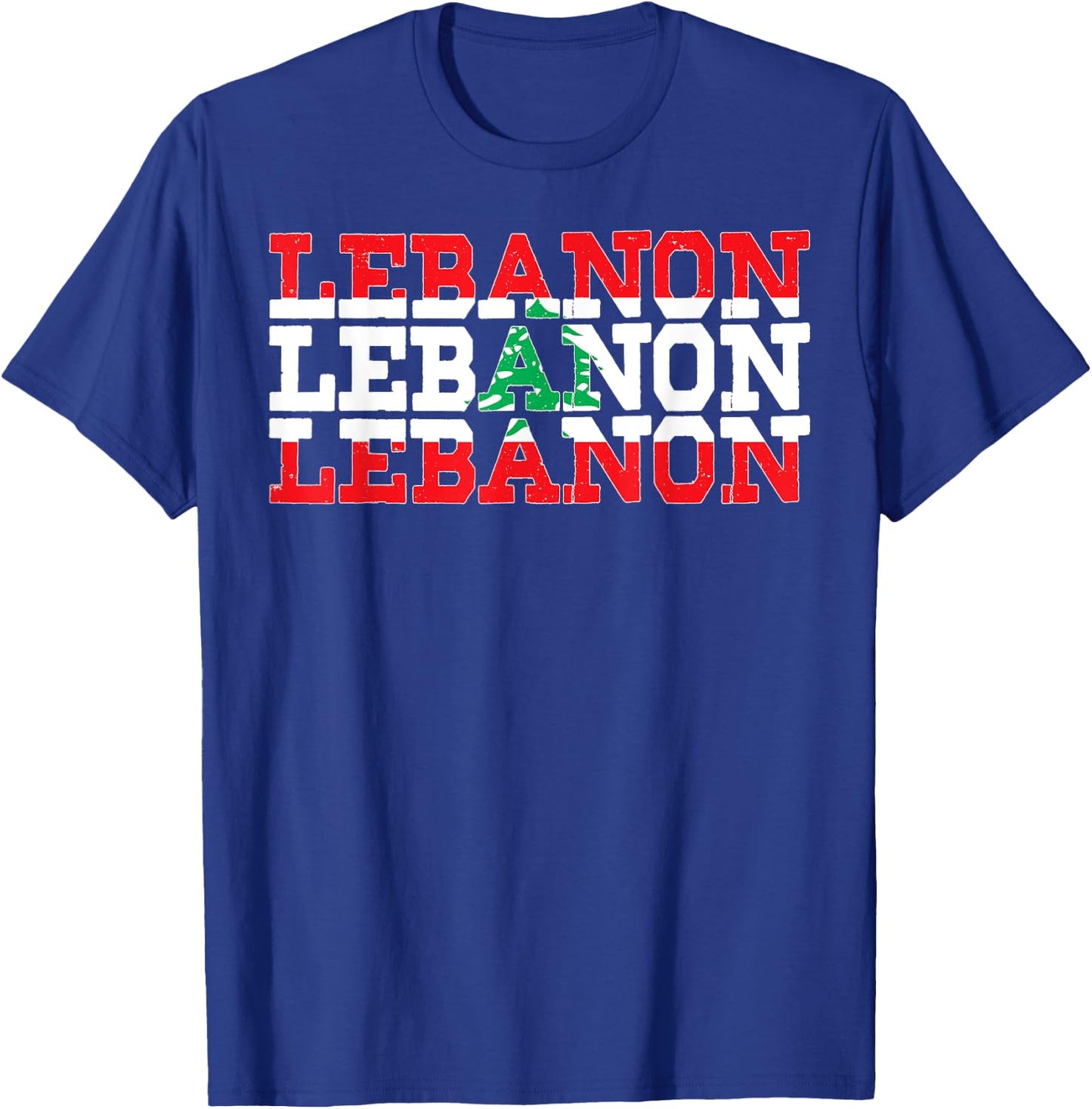 LEBANON | Lebanese Flag Sports Lovers T-Shirt - T-Shirt | Royal