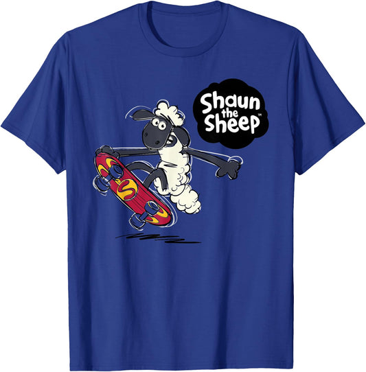 Shaun The Sheep: Skateboarding Shaun T-Shirt - T-Shirt | Royal