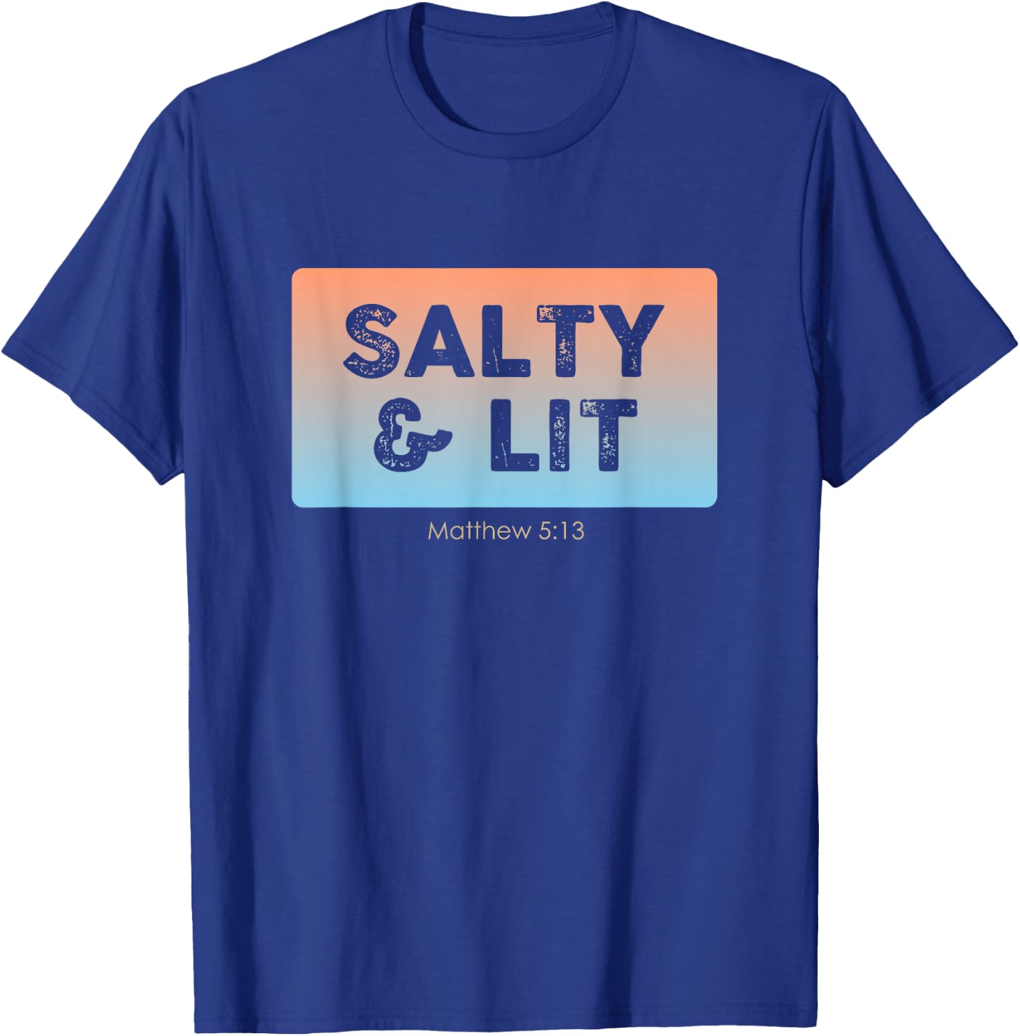 Funny Christian Gift Salty & Lit T-Shirt - T-Shirt | Royal