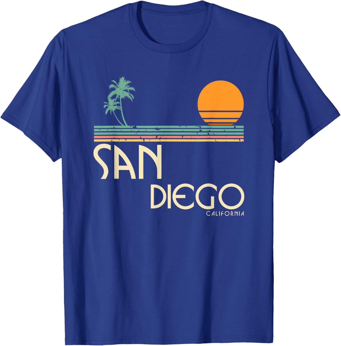 Vintage San Diego California T-Shirt - T-Shirt | Royal