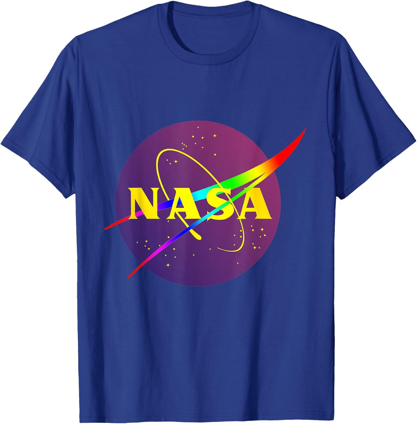 Official NASA Logo - Rainbow T-Shirt - T-Shirt | Royal