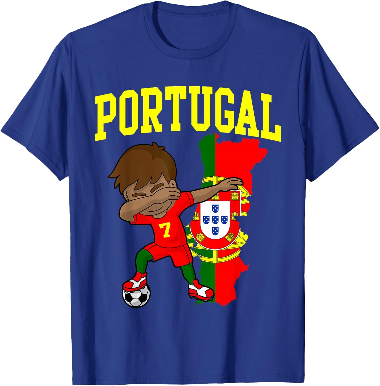 Portugal Soccer Dabbing Football Portuguese T-Shirt - T-Shirt | Royal