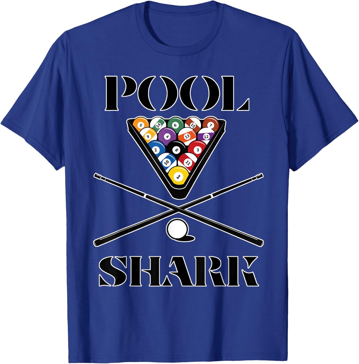 Funny Pool Shark Shirt Art-Billiards & Pool T-Shirt - T-Shirt | Royal