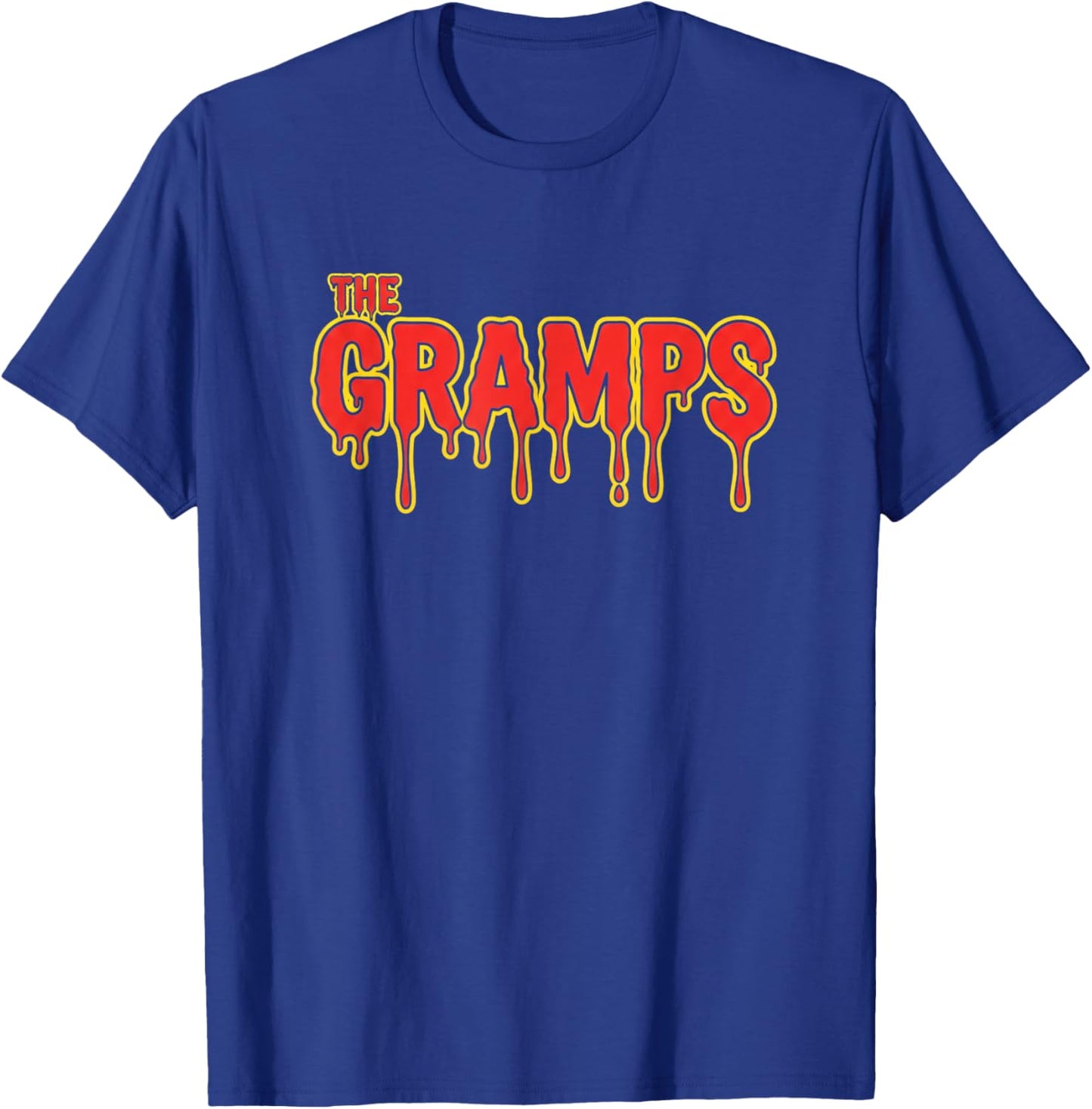 The Gramps Dripping Horror Font Funny Grandpa Halloween T-Shirt - T-Shirt | Royal