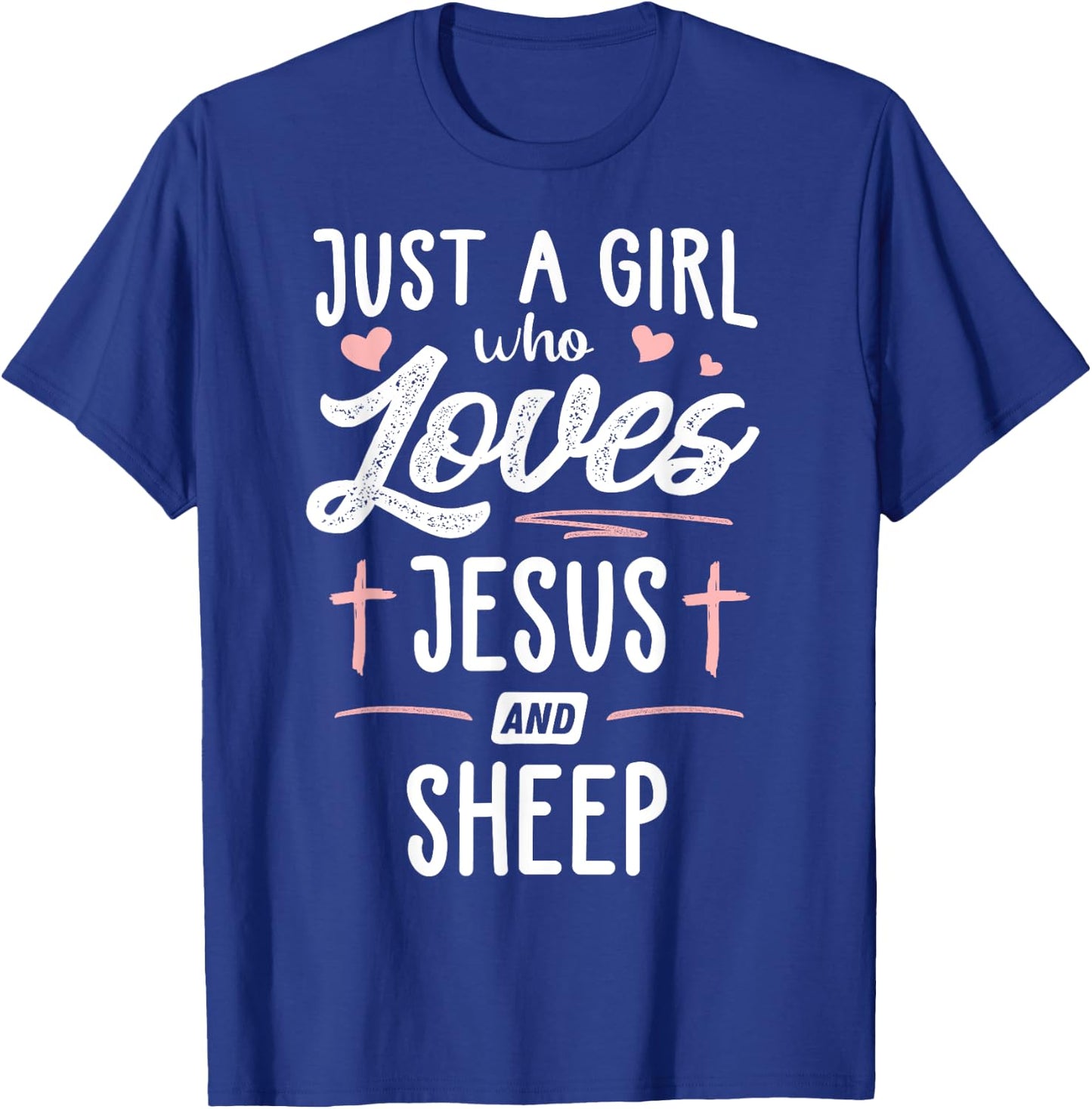 Just A Girl Who Loves Jesus And Sheep Gift Women T-Shirt - T-Shirt | Royal
