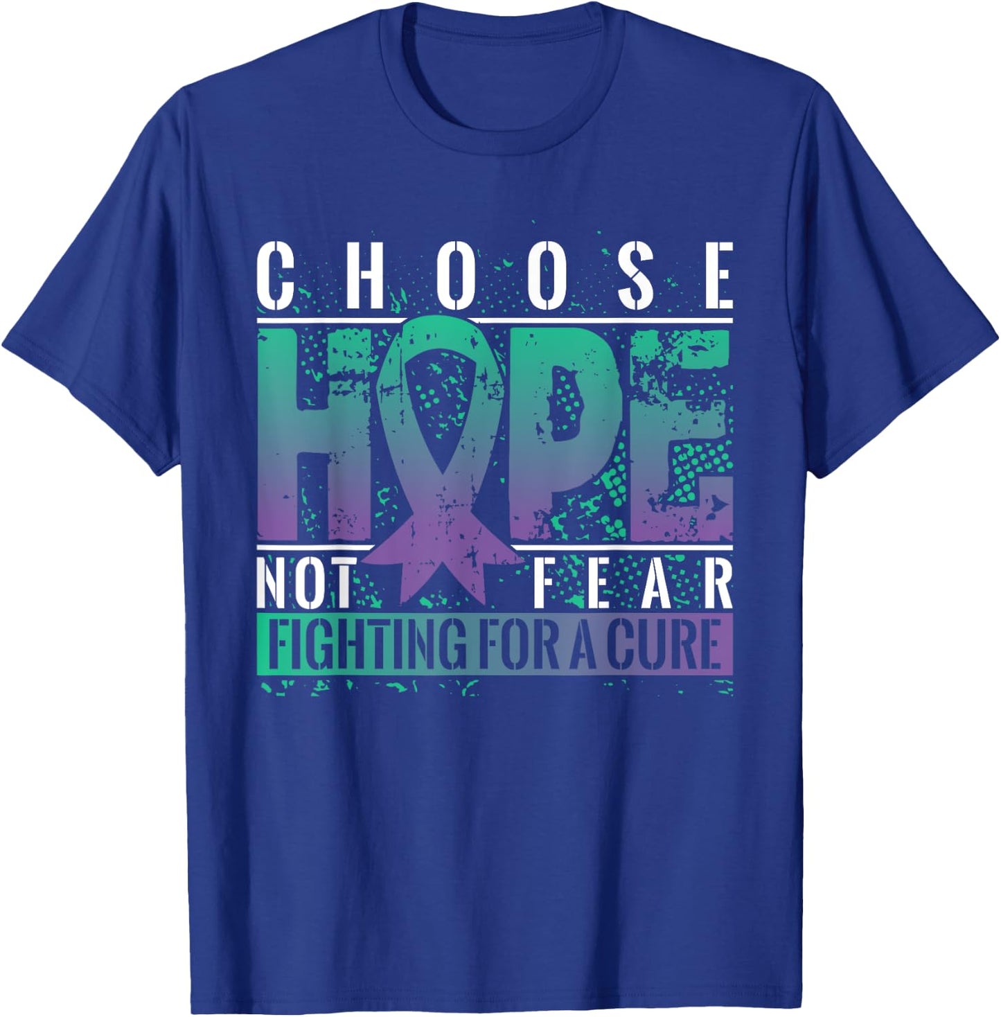 Fighting for a Cure Anal Cancer Awareness T-Shirt - T-Shirt | Royal