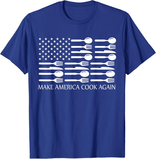 Make America Cook Again Cooking Chef T-Shirt - T-Shirt | Royal