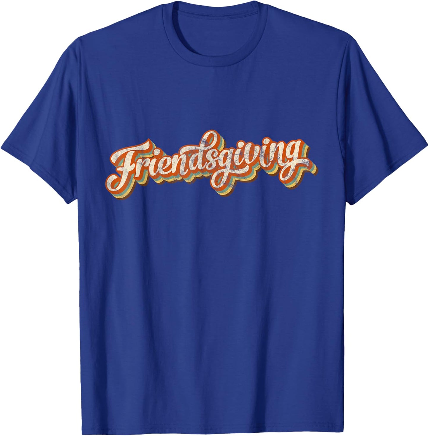 Vintage Friendsgiving Thanksgiving Costume Turkey Day Gifts T-Shirt - T-Shirt | Royal