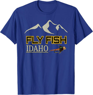 Idaho Shirt Fly Fishing Gifts Gear Souvenirs with Nymph T-Shirt - T-Shirt | Royal
