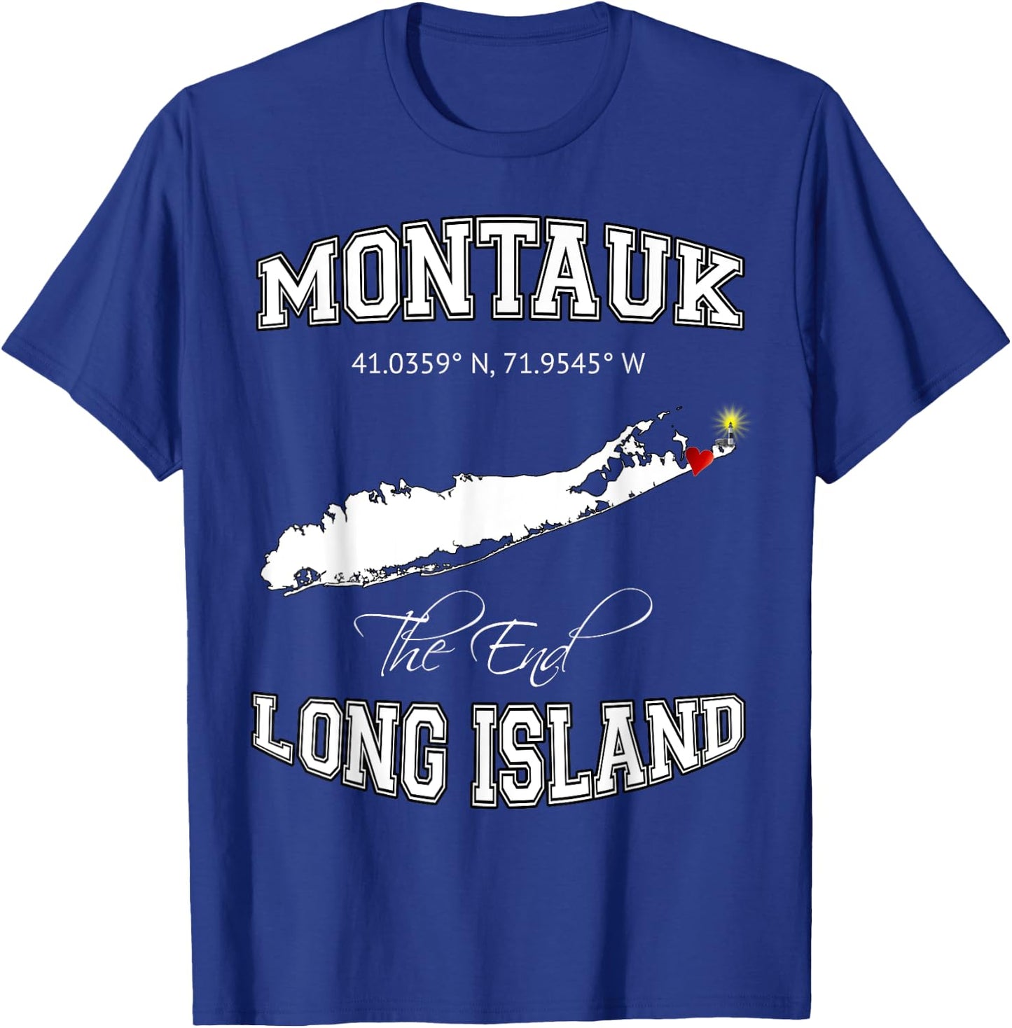Montauk Long Island NY T-Shirt - T-Shirt | Royal