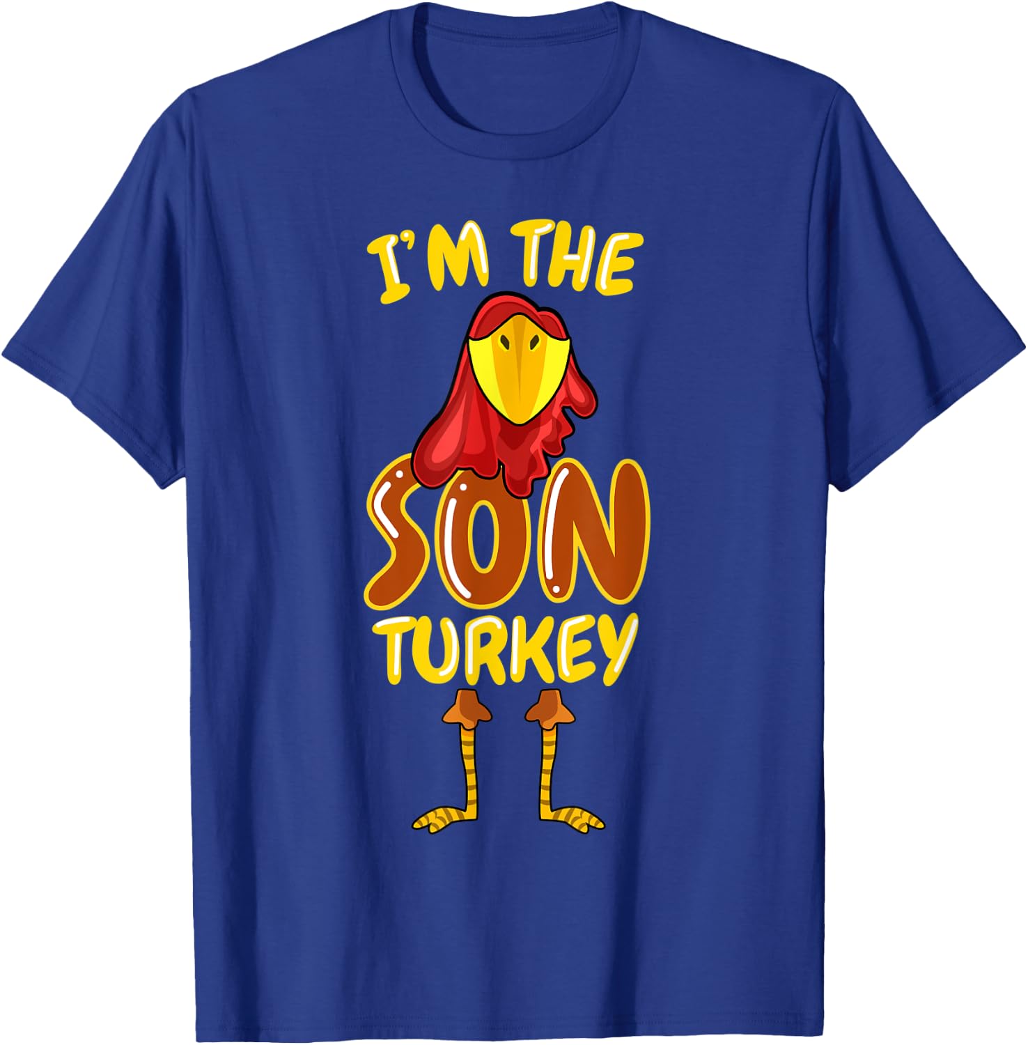 Son Turkey Matching Family PJs Outfit Funny Thanksgiving T-Shirt - T-Shirt | Royal