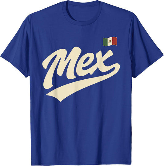 Mexico Vintage Script Fan T-Shirt - T-Shirt | Royal
