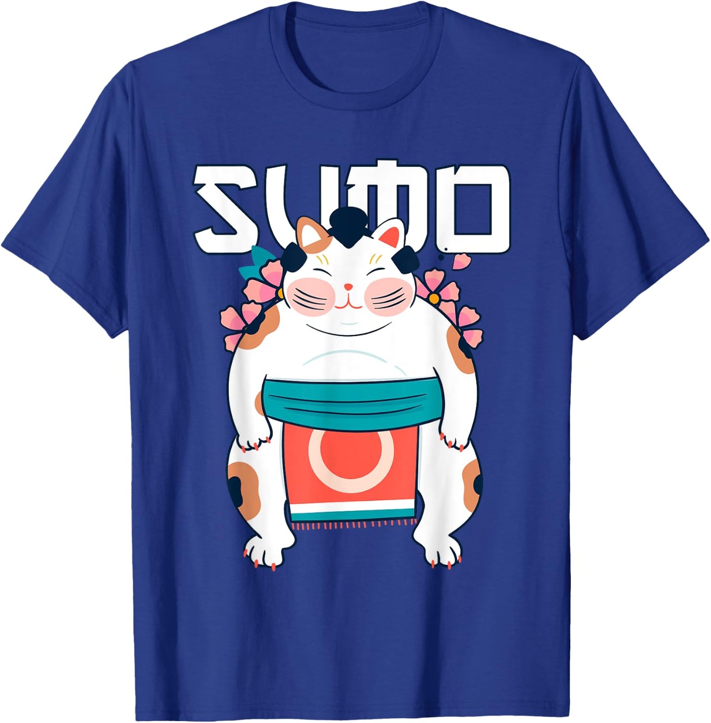 Japanese Neo Traditional Art Shirt Neko Sumo Cat T-Shirt - T-Shirt | Royal