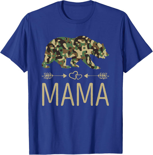 Mama Bear Camo Mother's Day T-Shirt - T-Shirt | Royal