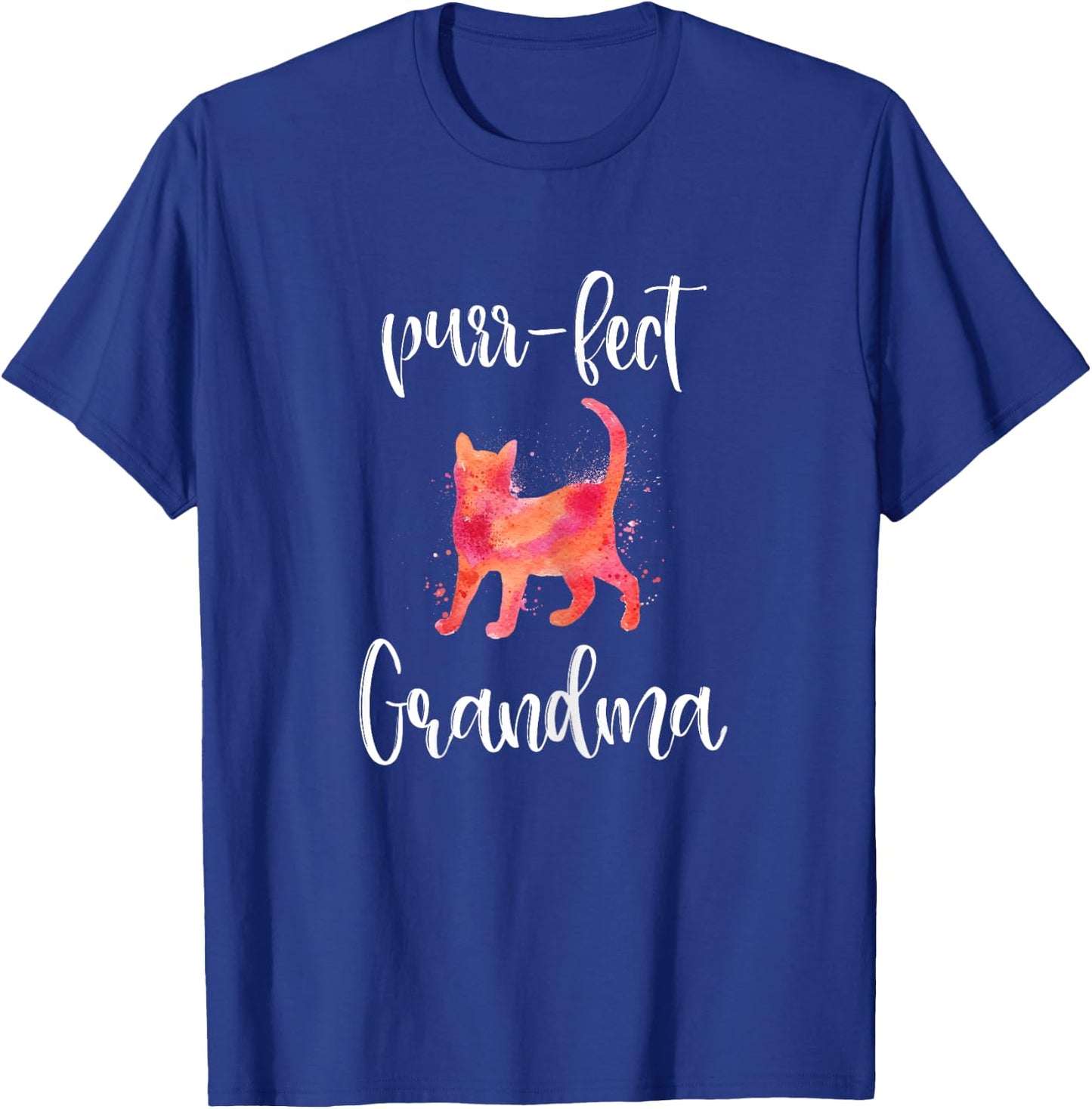 Purr-fect Grandma Shirt Cute Cat Lover Matching Family T-Shirt - T-Shirt | Royal