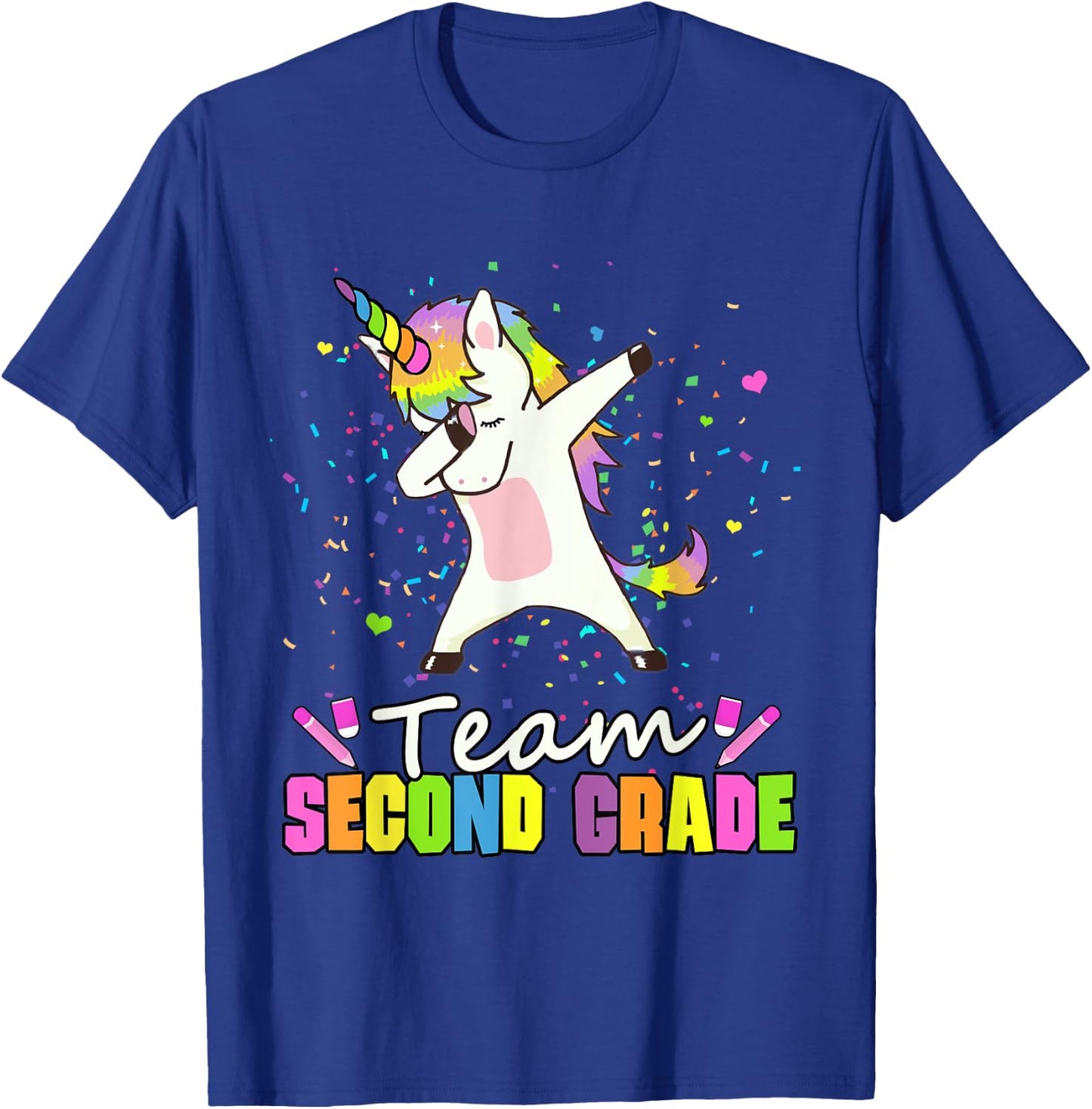 Team Second Grade Unicorn Team 2nd Grade T-Shirt - T-Shirt | Royal