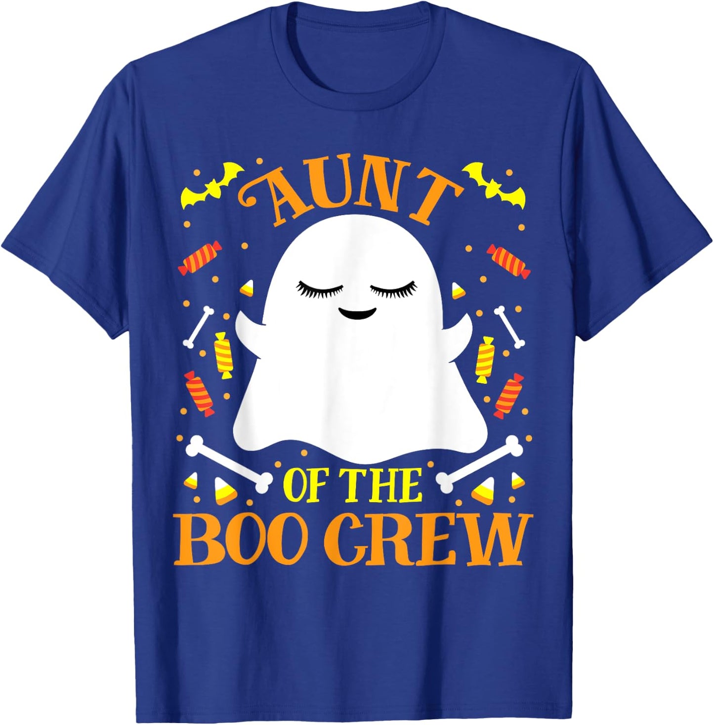 Aunt Boo Crew Ghost Matching Family Set Auntie Halloween T-Shirt - T-Shirt | Royal