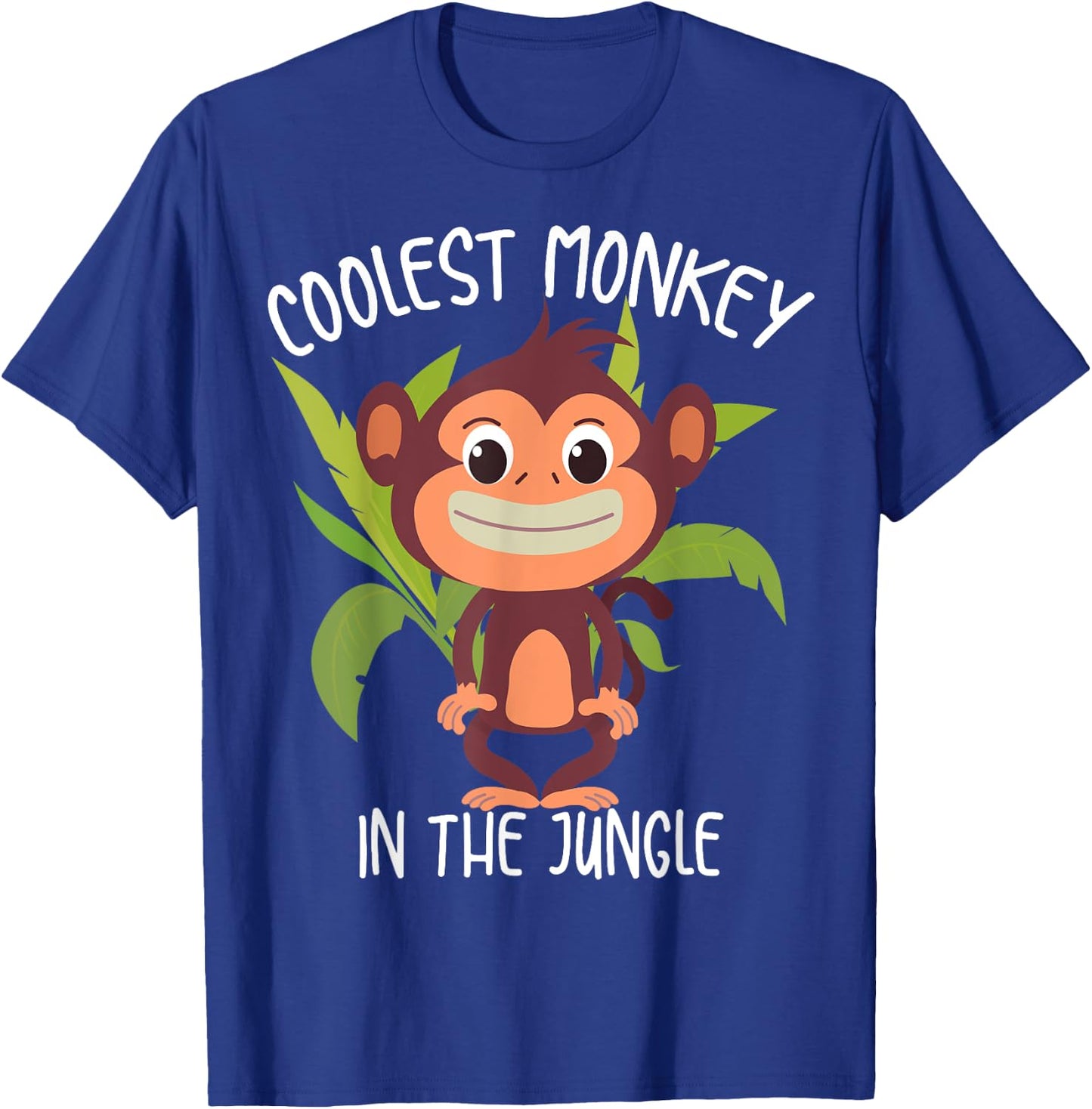 Coolest Monkey In The Jungle | Funny Cute Ape Lover Boy Gift T-Shirt - T-Shirt | Royal