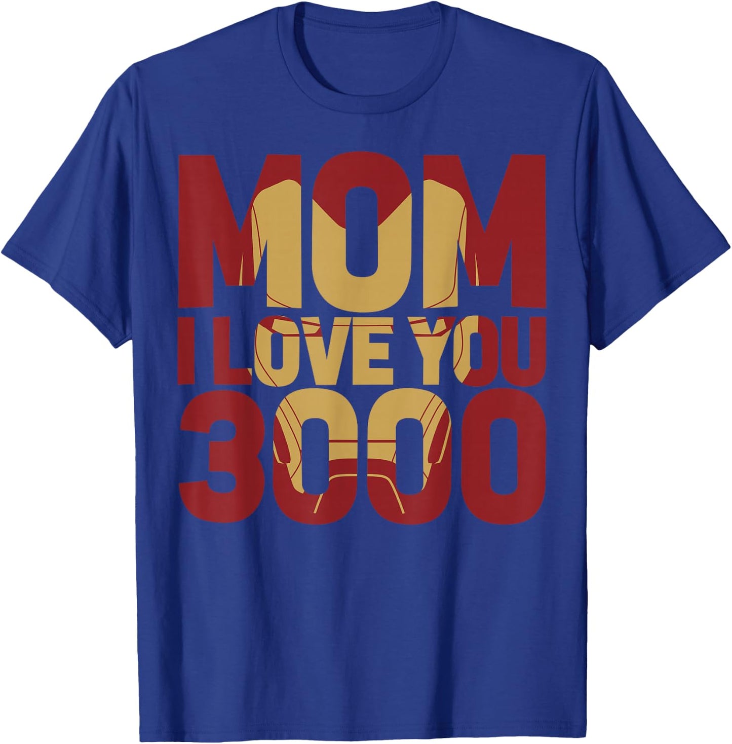 Marvel Avengers Endgame Mom I Love You 3000 Iron Man Fill T-Shirt - T-Shirt | Royal