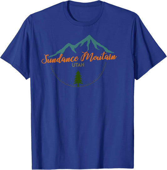 Sundance Mountain Utah Adventure Skiing Snowboard Shirt T-Shirt - T-Shirt | Royal