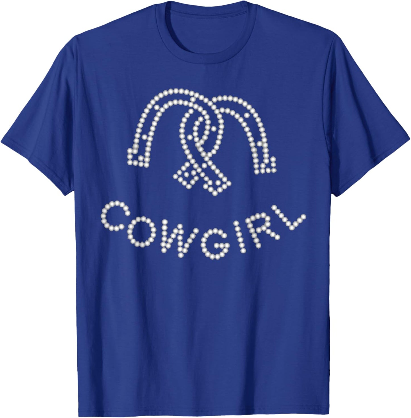 Cowgirl - Cool western cow girl horseshoe shirt T-Shirt - T-Shirt | Royal