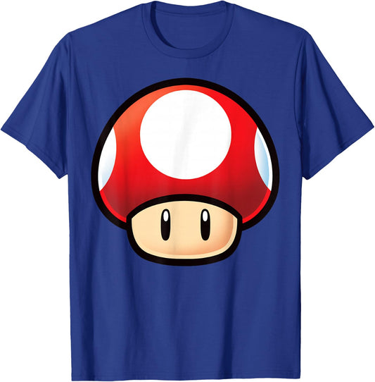 Super Mario Red Mushroom Big Face T-Shirt - T-Shirt | Royal