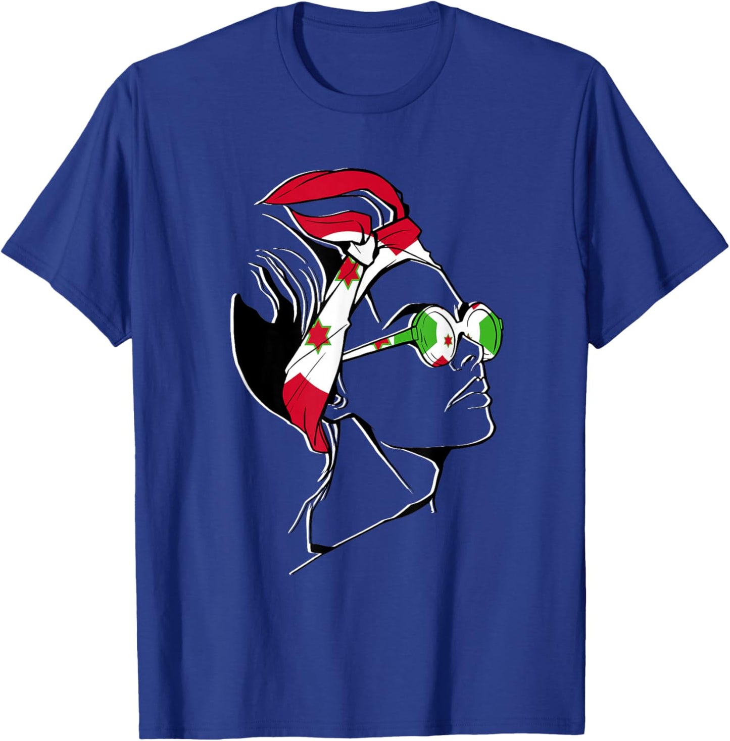 Burundi Flag Girl Head Scarf Burundian Pride Burundian Roots T-Shirt - T-Shirt | Royal