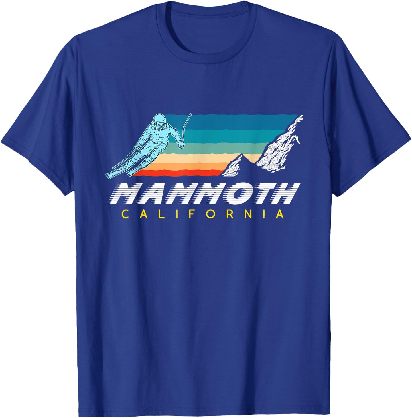 Mammoth California - USA Ski Resort 1980s Retro Shirt T-Shirt - T-Shirt | Royal