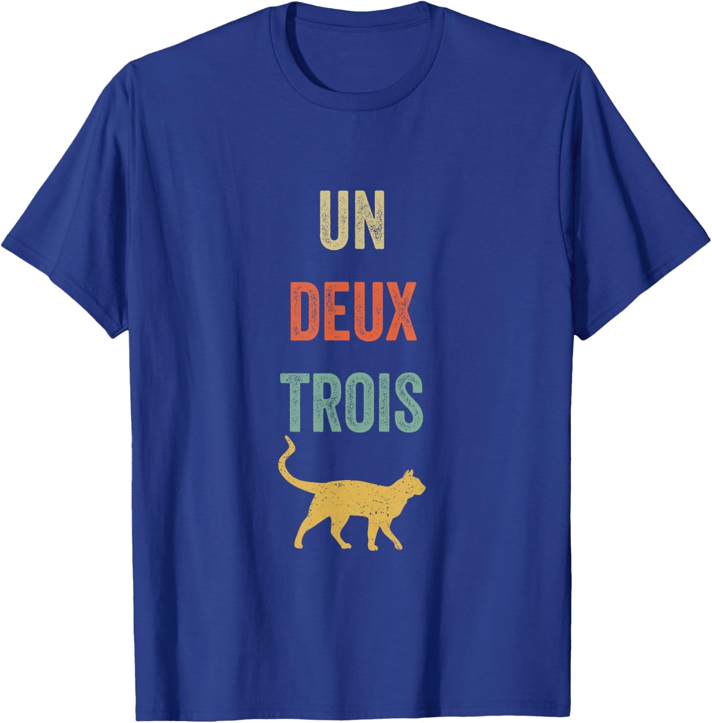Un Deux Trois Vintage French Word Game T-Shirt - T-Shirt | Royal
